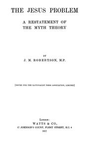 Cover of: The Jesus problem by John Mackinnon Robertson