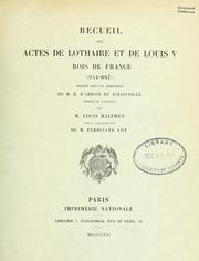 Recueil des actes de Lothaire et de Louis V by France