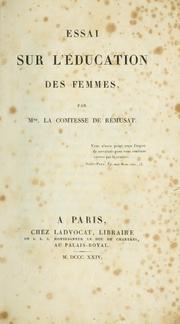 Cover of: Essai sur l'éducation des femmes