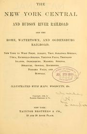 Cover of: New York central and Hudson river railroad and the Rome, Watertown, and Ogdenburg railroad ...