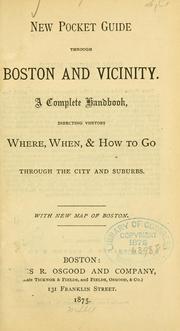 Cover of: New pocket guide throught Boston and vicinity. | 