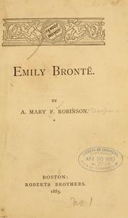 Cover of: Emily Brontë by Agnes Mary Frances Robinson