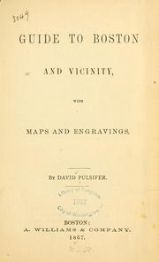 Cover of: Guide to Boston and vicinity: with maps and engravings.