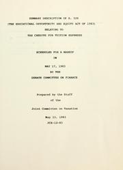 Summary description of S. 528 (the educational opportunity and equity act of 1983), relating to tax credits for tuition expenses