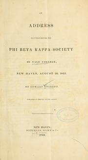 An address delivered before the Phi beta kappa society in Yale college