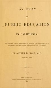 Cover of: An essay on public education in California