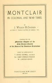 Cover of: Montclair in colonial war times