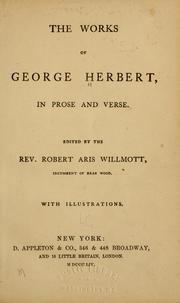 Cover of: The works of George Herbert, in prose and verse. by George Herbert