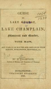 Cover of: Guide to lake George, lake Champlain, Montreal and Quebec