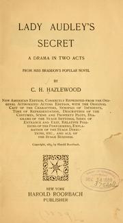 Cover of: Lady Audley's secret: A drama in two acts