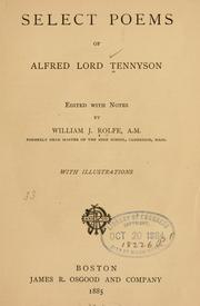 Cover of: Select poems of Alfred lord Tennyson
