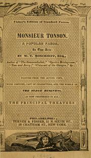 Cover of: Monsieur Tonson. by William Thomas Moncrieff