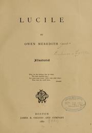 Cover of: Lucile by Robert Bulwer Lytton