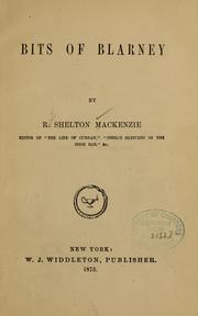 Cover of: Bits of blarney by R. Shelton Mackenzie