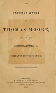 Cover of: poetical works of Thomas Moore | Thomas Moore