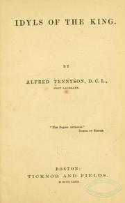 Cover of: Idylls of the King by Alfred Lord Tennyson