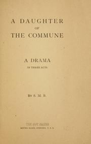 Cover of: A daughter of the commune by B. S. M.