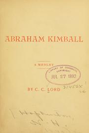 Cover of: Abraham Kimball