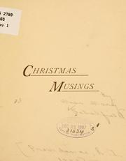 Cover of: Christmas musings | Mary Schofiled