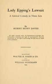 Cover of: Lady Epping's lawsuit by Hubert Henry Davies