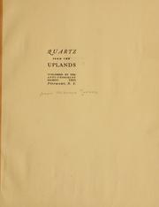 Cover of: Quartz from the uplands.