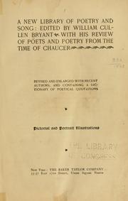 Cover of: A new library of poetry and song