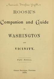 Cover of: Roose's companion and guide to Washington and vicinity.