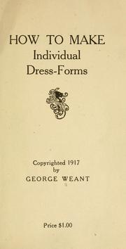 Cover of: How to make individual dress-forms ...