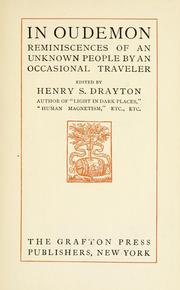 Cover of: In Oudemon: reminiscences of an unknown people by an occasional traveler