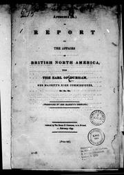 Cover of: Appendix (A.) to Report on the affairs of British North America, from the Earl of Durham, Her Majesty's High Commissioner, &c. &c. &c