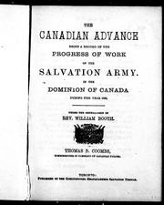 Cover of: The Canadian advance by Salvation Army (Canada)