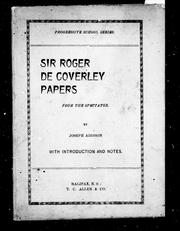 Cover of: Sir Roger de Coverley: papers from the Spectator