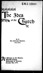 Cover of: The idea of the Church: an address to the alumni