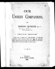 Cover of: Our unseen companions by Arthur, William