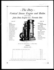 Cover of: The Doty-vertical steam engine and boiler: manufactured by John Doty Engine Co., Toronto, Ont