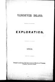 Cover of: Vancouver Island: exploration, 1864