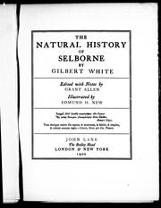 Cover of: The natural history of Selborne by Gilbert White