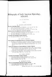 Cover of: Bibliography of North American dipterology, 1878-1895