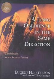 A long obedience in the same direction by Eugene H. Peterson