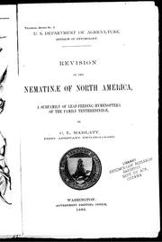 Cover of: Revision of the Nematinae of North America by C. L. Marlatt