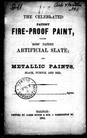 The Celebrated patent fire-proof paint, called Ross' patent artificial slate