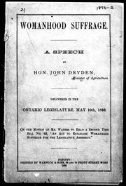 Womanhood suffrage by John Dryden 