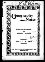 Cover of: Geography notes