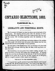 Cover of: Legislative and territorial rights | Liberal Party in Ontario