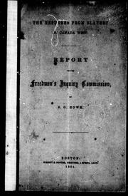 Cover of: The refugees from slavery in Canada West: report to the Freedmen's Inquiry Commission