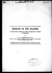 Cover of: Necrosis of the bladder | F. A. Lockhart