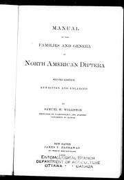 Cover of: Manual of the families and genera of the North American Diptera