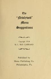 Cover of: The newlywed menu suggestions. | Lucien McDowell Garrard