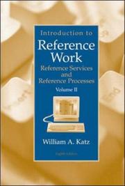 Cover of: Introduction to Reference Work, Volume II by William A. Katz, William A. Katz