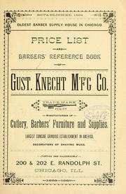 Price list and barbers' reference book of Gust by Knecht, Gustav, manufacturing co., Chicago